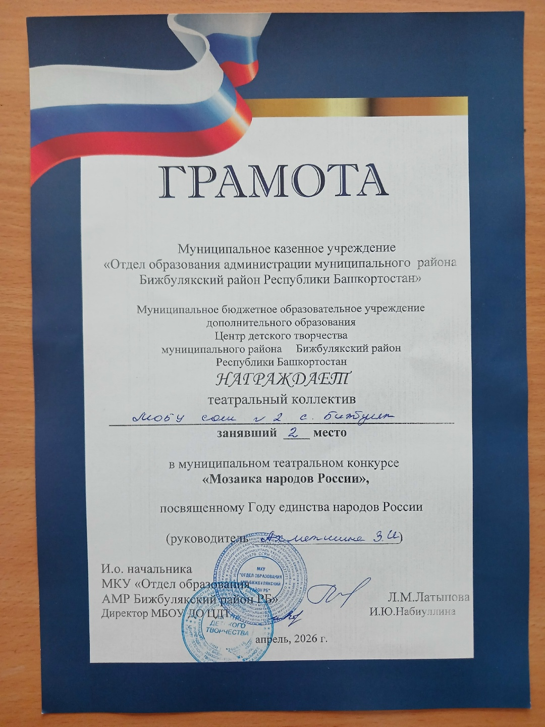 Пишпÿлекре ачасен театр коллективӗсен муниципалитет конкурсӗ иртнӗ