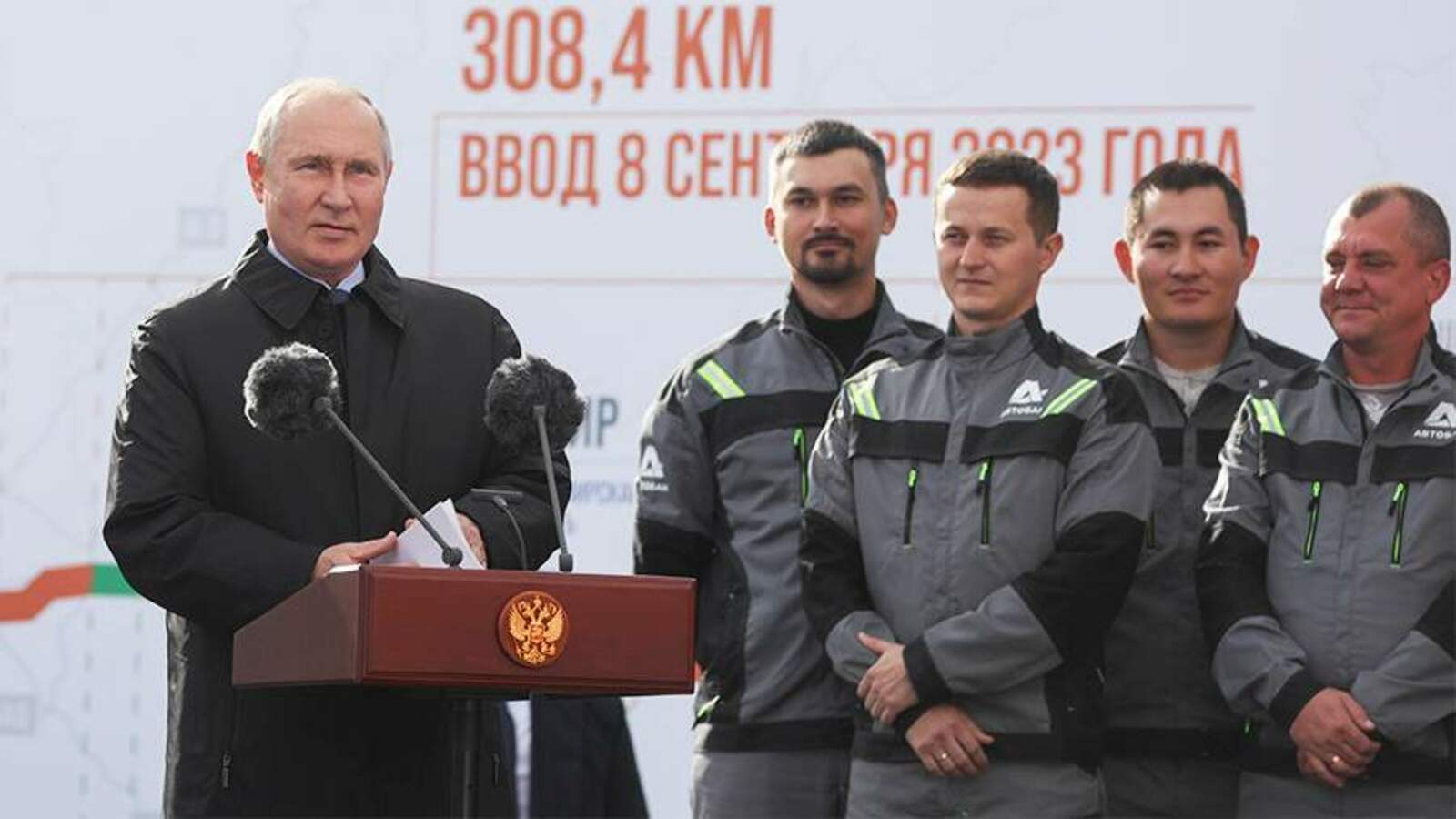 Путин Мускавран пуҫласа Арзамаса ҫитиччен М-12 трасса участокне уҫнă