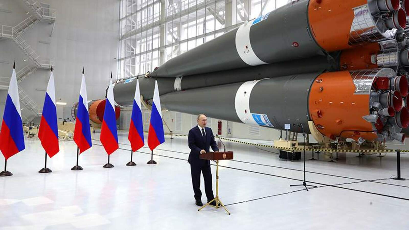 Владимир Путин "Восточный" космодрома ҫитнӗ