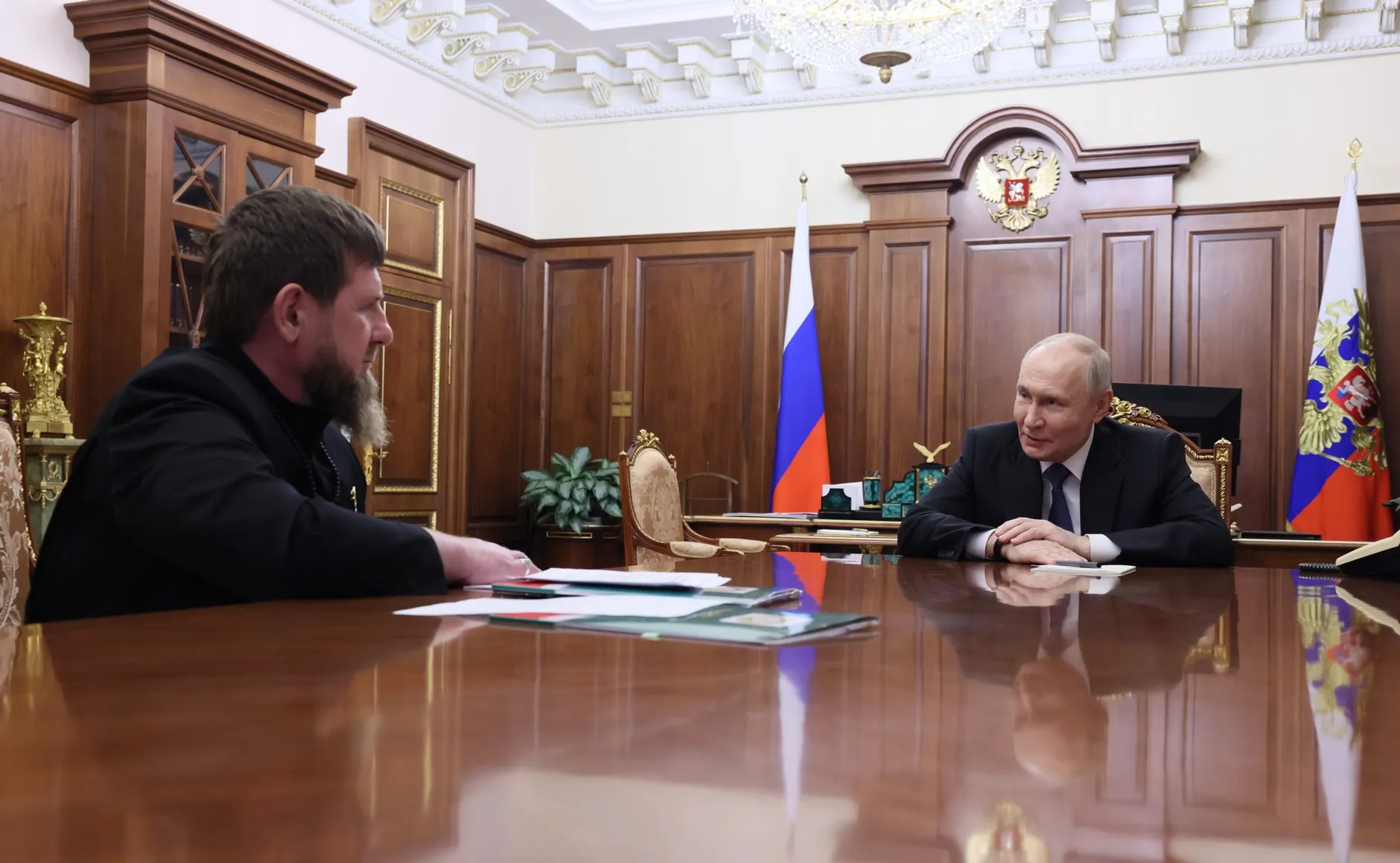 Владимир Путин Рамзан Кадыровпа тӗл пулнӑ